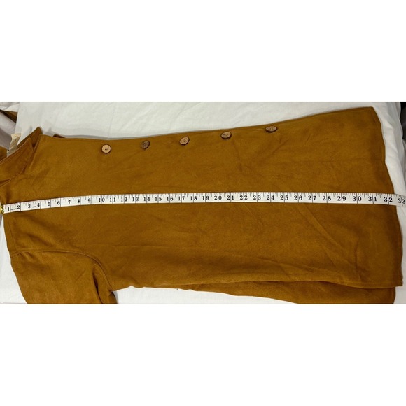 Coldwater Creek Faux Suede Button Up Shirt Jacket Camel XLG - Picture 3 of 11